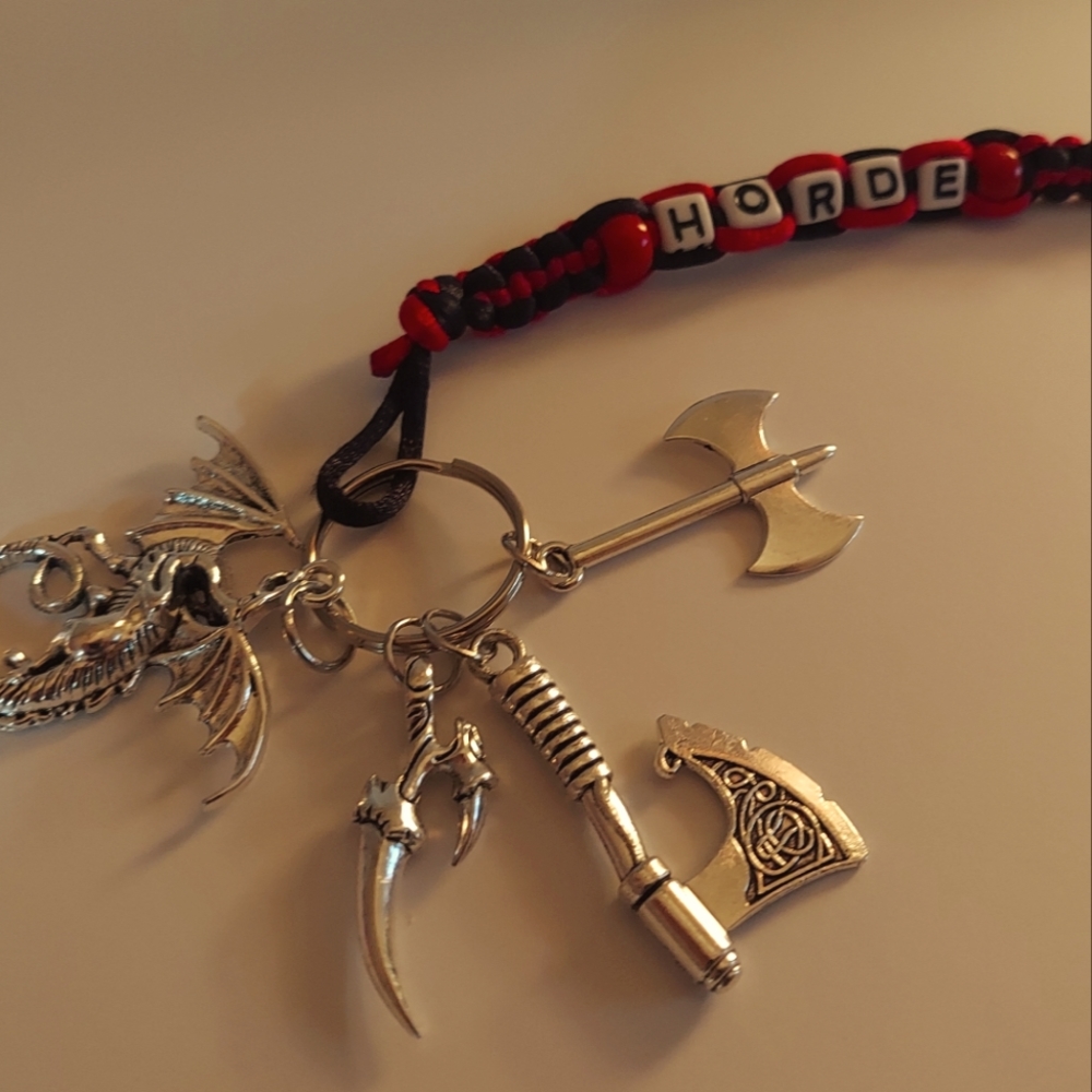 World of Warcraft Horde Key-chain with Weapon Charms